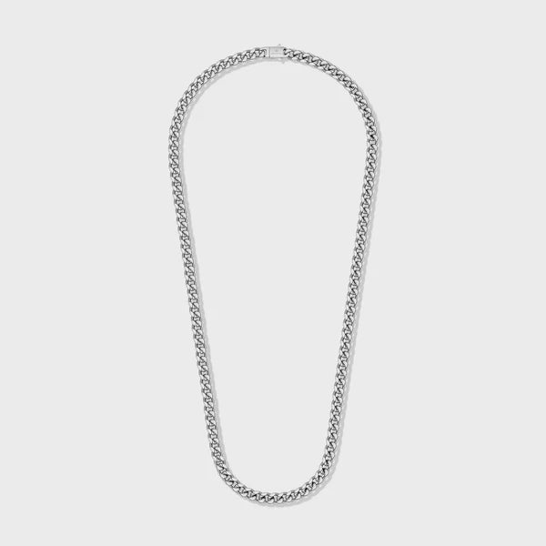 WOMEN'S CUBAN CHAIN (SILVER) - 5MM