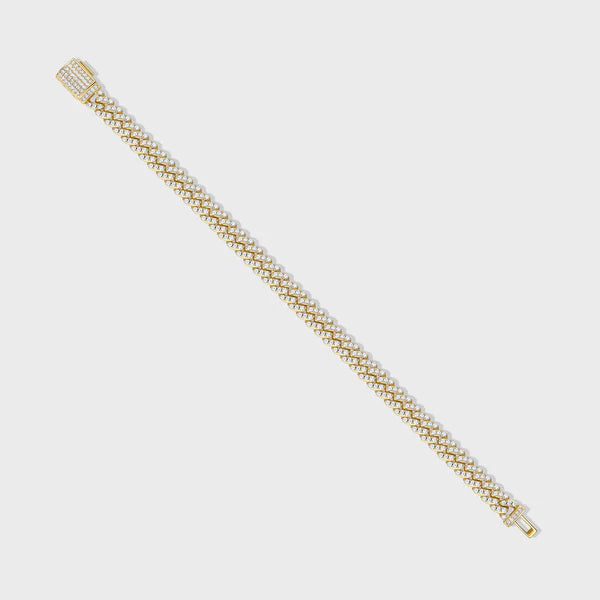 ICED CUBAN BRACELET (GOLD) - 8MM