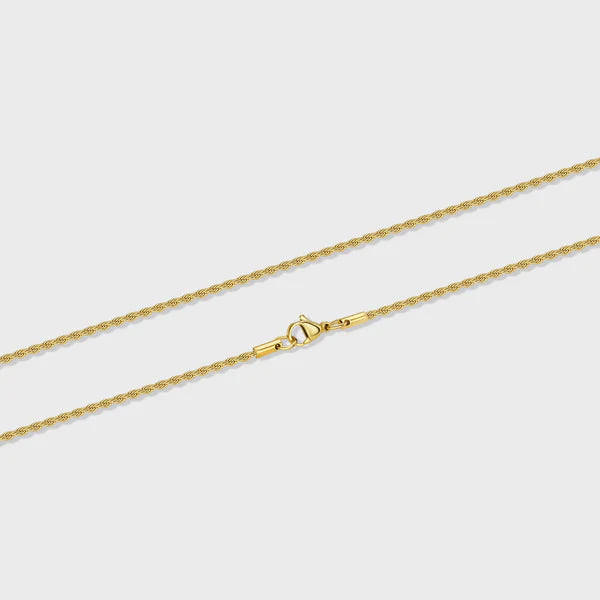 WOMEN'S ROPE CHAIN (GOLD) - 2MM
