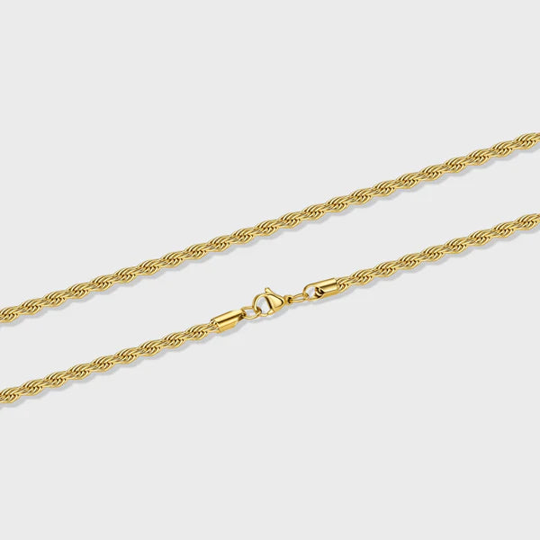 WOMEN'S ROPE CHAIN (GOLD) - 4MM