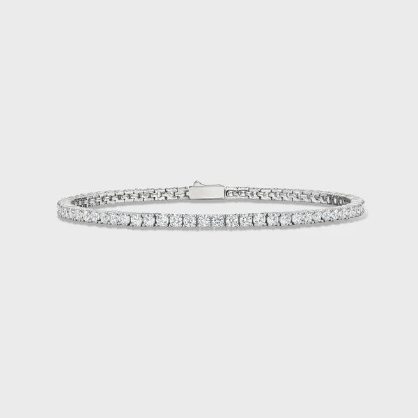 WOMEN'S TENNIS BRACELET (SILVER) - 3MM