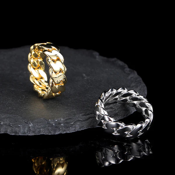 WOMEN CUBAN RING (SILVER)