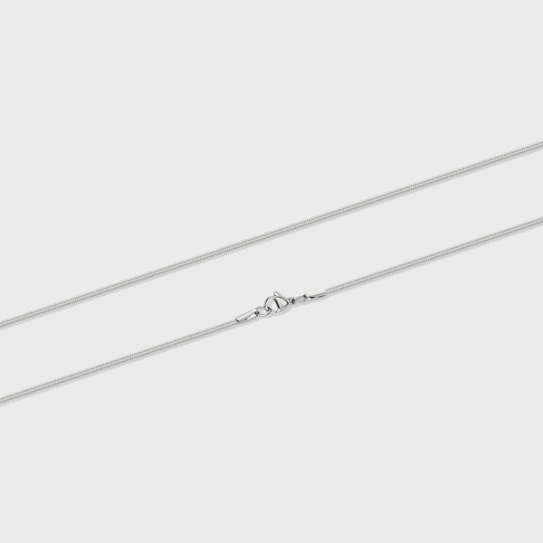 WOMEN'S FLAT SNAKE CHAIN (SILVER) - 2MM