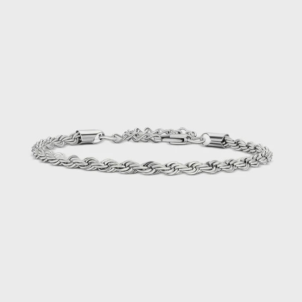 ROPE BRACELET (SILVER) - 4MM
