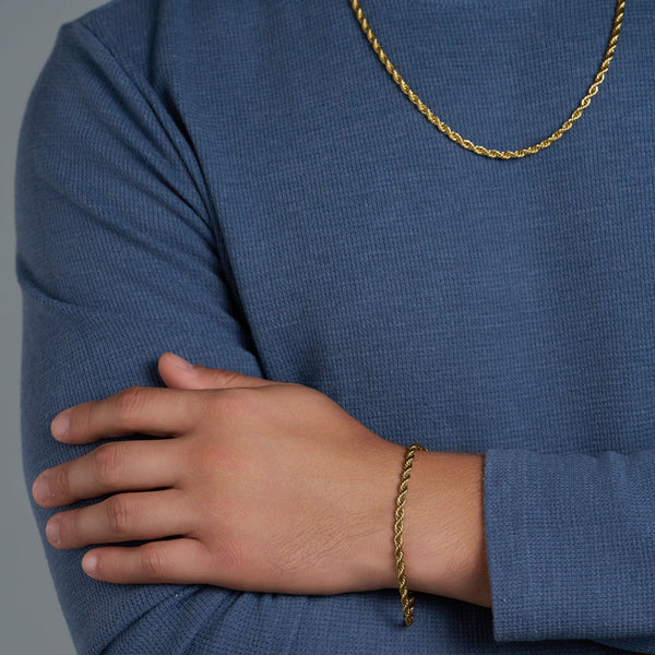 ROPE BRACELET (GOLD) - 4MM
