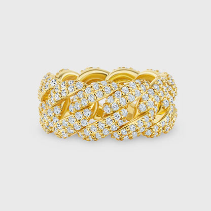 ICED CUBAN RING (GOLD)