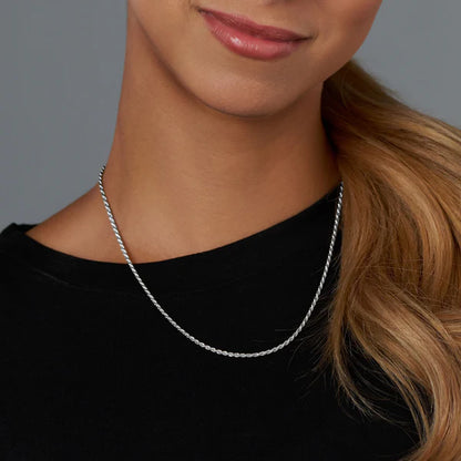 WOMEN'S ROPE CHAIN (SILVER) - 2MM