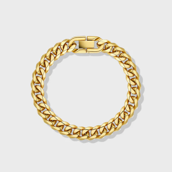 CUBAN LINK BRACELET (GOLD) - 8MM