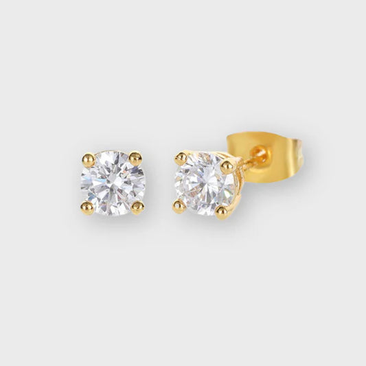 WOMEN CLASSIC STUD EARRINGS (GOLD)