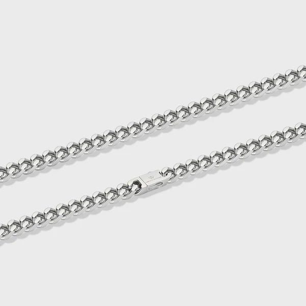 WOMEN'S CUBAN CHAIN (SILVER) - 8MM