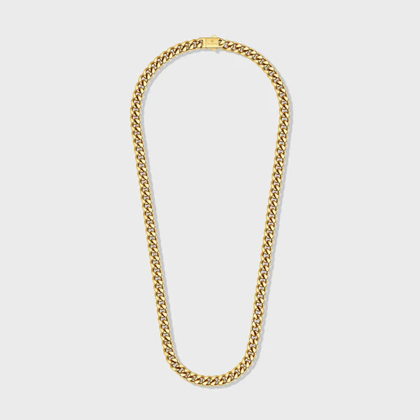 WOMEN'S CUBAN CHAIN (GOLD) - 8MM