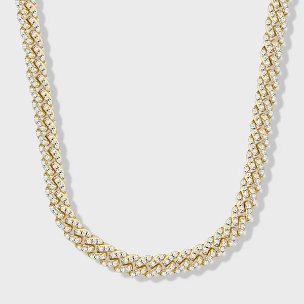 ICED CUBAN CHAIN (GOLD) - 8MM