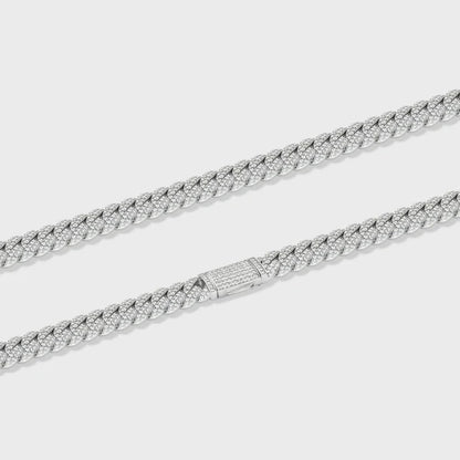 ICED CUBAN CHAIN (SILVER) - 10MM