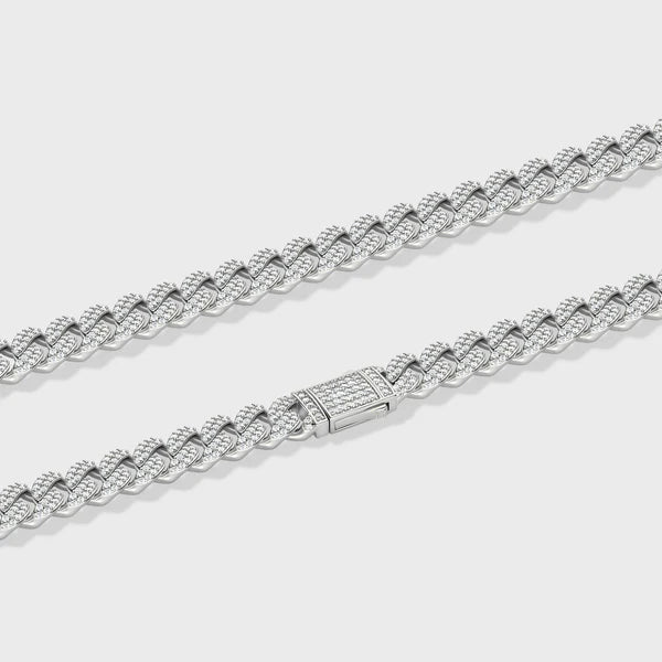 ICED CUBAN CHAIN (SILVER) - 12MM