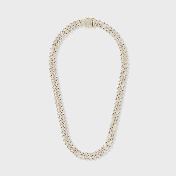 ICED PRONG CUBAN CHAIN (GOLD) - 12MM