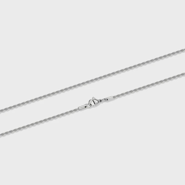 WOMEN'S ROPE CHAIN (SILVER) - 2MM