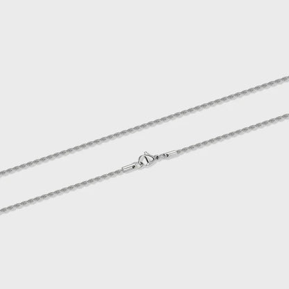 WOMEN'S ROPE CHAIN (SILVER) - 2MM