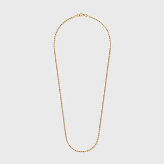 WOMEN'S ROPE CHAIN (GOLD) - 2MM