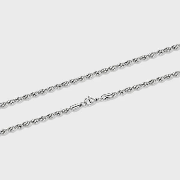 WOMEN'S ROPE CHAIN (SILVER) - 4MM