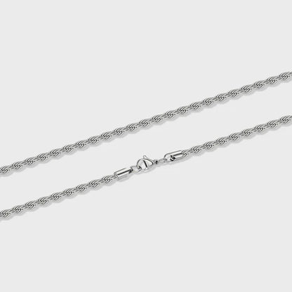 WOMEN'S ROPE CHAIN (SILVER) - 4MM