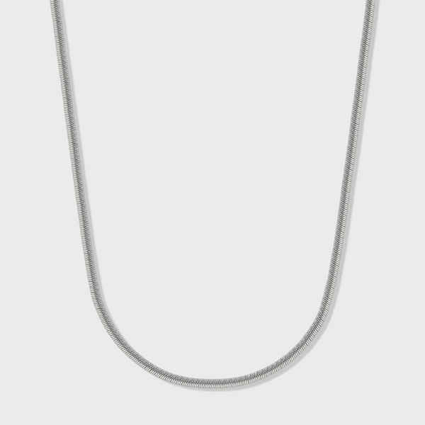 FLAT SNAKE CHAIN (SILVER) - 2MM