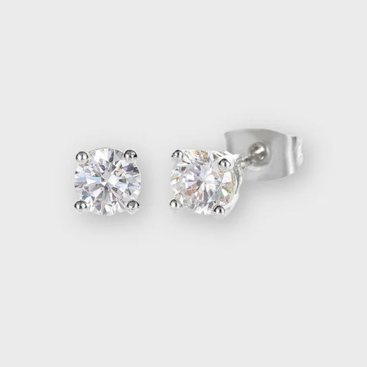 WOMEN CLASSIC STUD EARRINGS (SILVER)