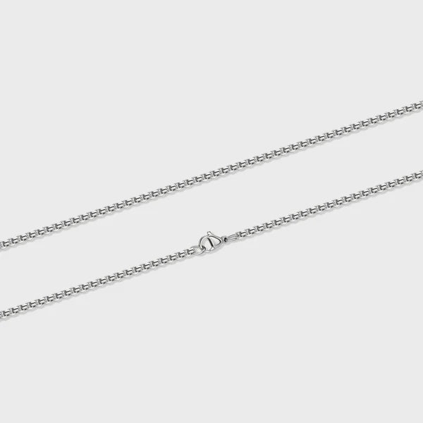 ROUND BOX CHAIN (SILVER) - 3MM