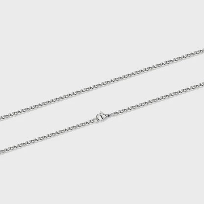 ROUND BOX CHAIN (SILVER) - 3MM