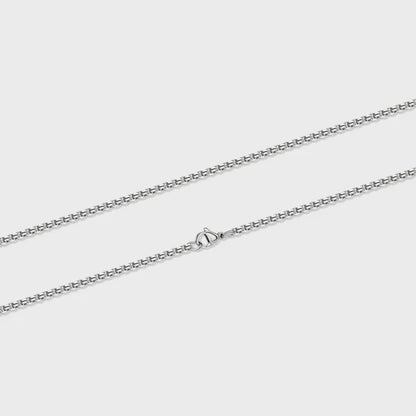 WOMEN'S ROUND BOX CHAIN (SILVER) - 3MM