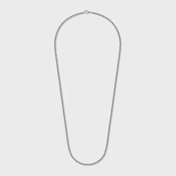 ROUND BOX CHAIN (SILVER) - 3MM