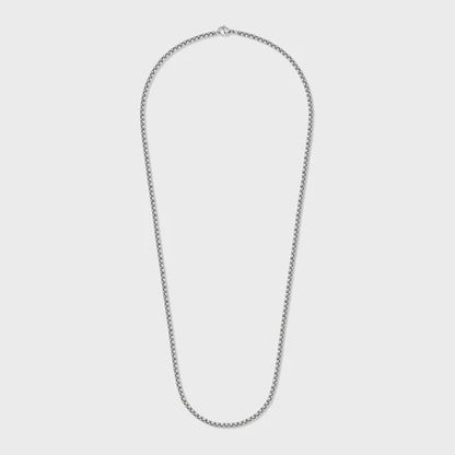 ROUND BOX CHAIN (SILVER) - 3MM