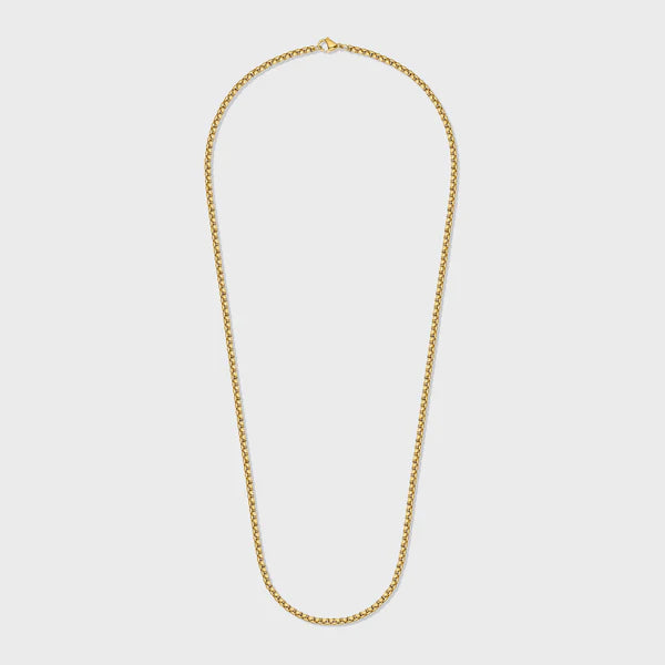 ROUND BOX CHAIN (GOLD) - 3MM