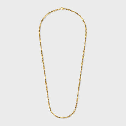 ROUND BOX CHAIN (GOLD) - 3MM