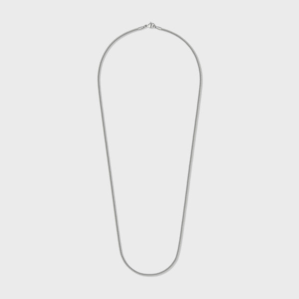 WOMEN'S FLAT SNAKE CHAIN (SILVER) - 2MM