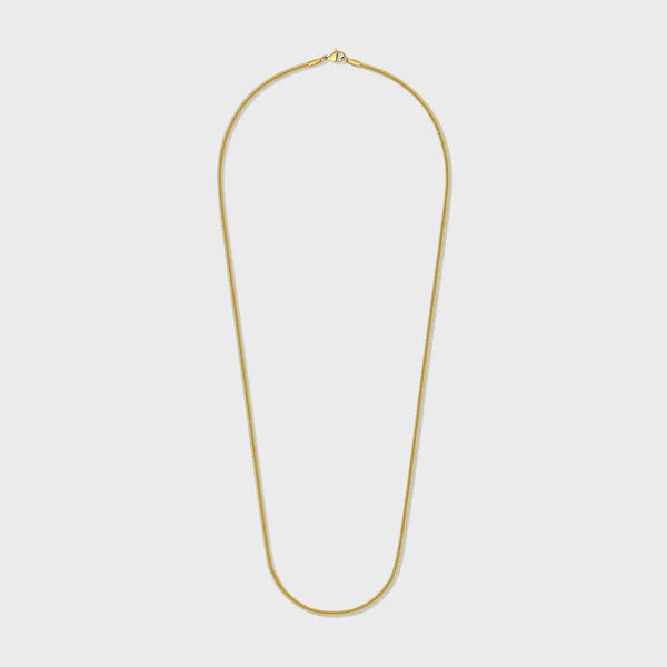 WOMEN'S FLAT SNAKE CHAIN (GOLD) - 2MM