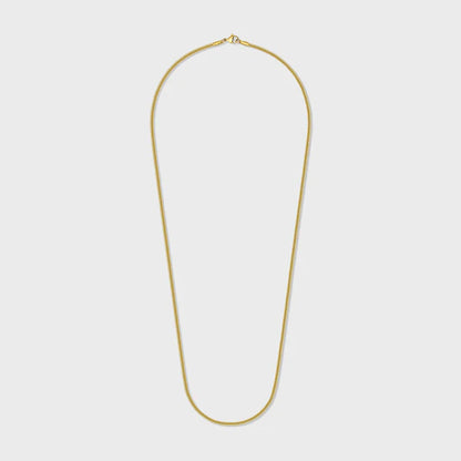 WOMEN'S FLAT SNAKE CHAIN (GOLD) - 2MM