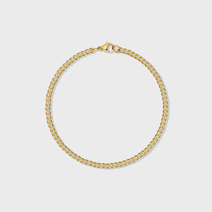 WOMEN'S MICRO CUBAN BRACELET (GOLD)