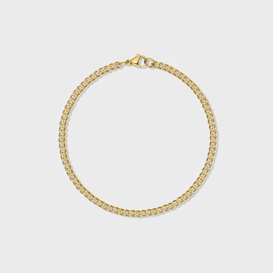 WOMEN'S MICRO CUBAN BRACELET (GOLD)