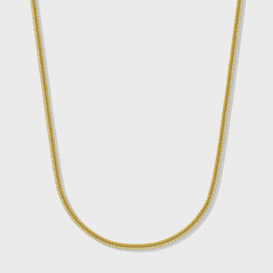 FLAT SNAKE CHAIN (GOLD) - 2MM