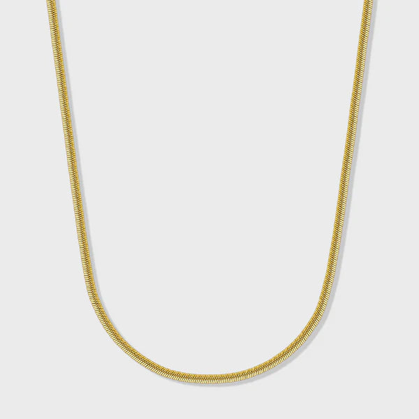 WOMEN'S FLAT SNAKE CHAIN (GOLD) - 2MM