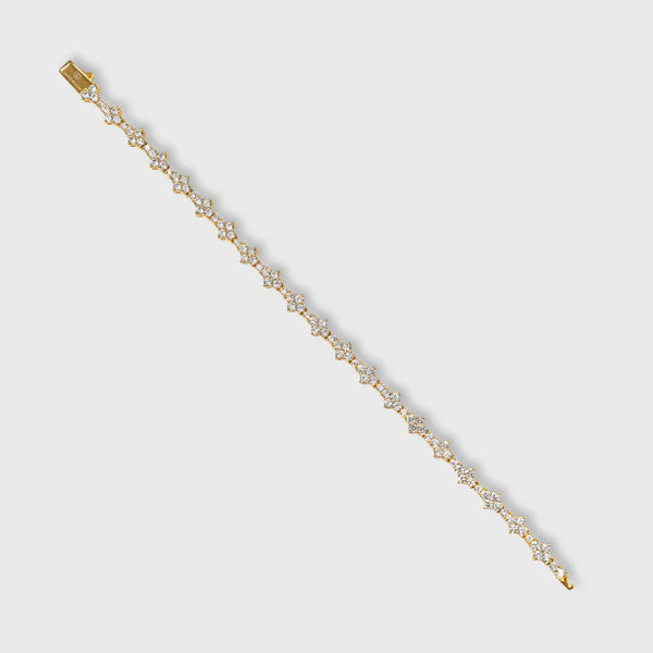 HONEYCOMB TENNIS BRACELET (GOLD) - 6.5MM