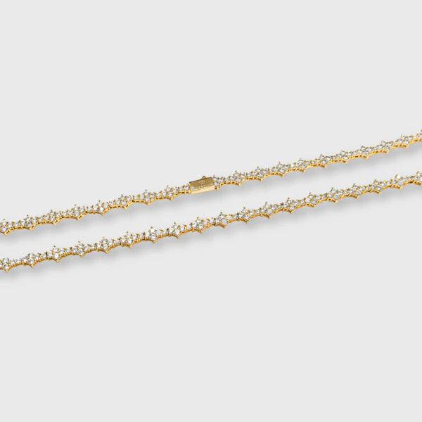 HONEYCOMB TENNIS CHAIN (GOLD) - 6.5MM