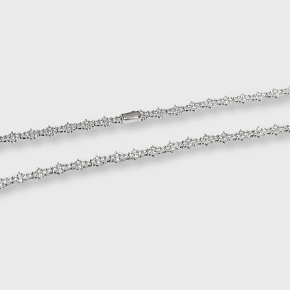 HONEYCOMB TENNIS CHAIN (SILVER) - 6.5MM