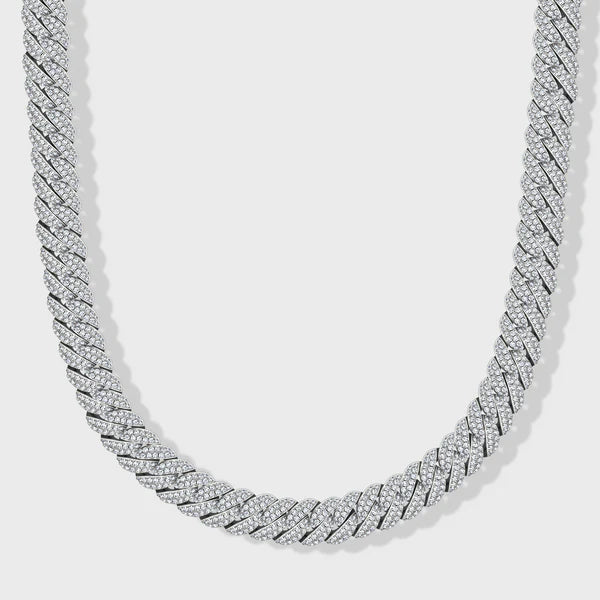 ICED CUBAN CHAIN (SILVER) - 10MM