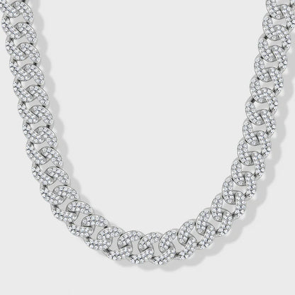 ICED CUBAN CHAIN (SILVER) - 12MM