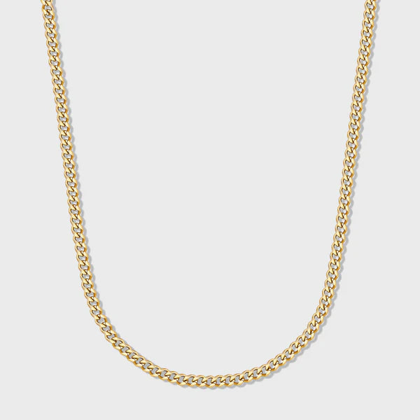 WOMEN'S MICRO CUBAN CHAIN (GOLD)