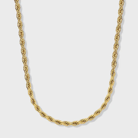 WOMEN'S ROPE CHAIN (GOLD) - 4MM