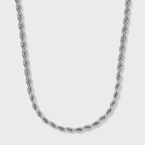 WOMEN'S ROPE CHAIN (SILVER) - 4MM