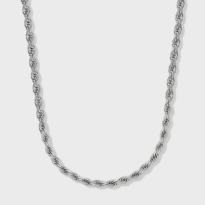 WOMEN'S ROPE CHAIN (SILVER) - 4MM