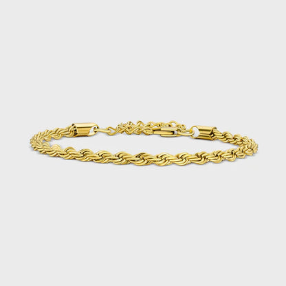 WOMEN'S ROPE BRACELET (GOLD) - 4MM